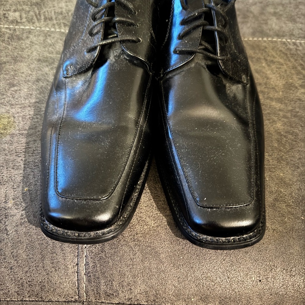 Stacy Adams Black Leather Loafers Sleek Slip-Ons